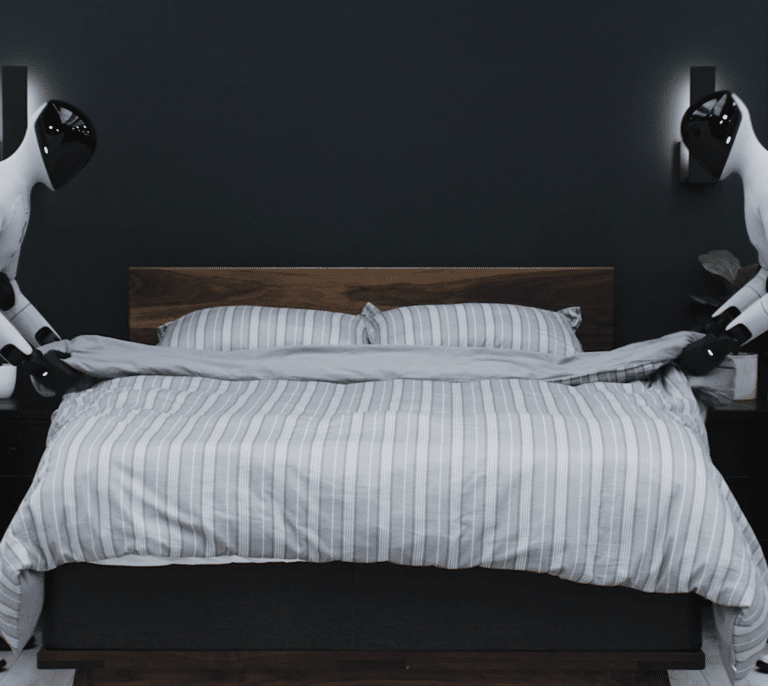 Por qué es importante ver a dos robots humanoides haciendo la cama