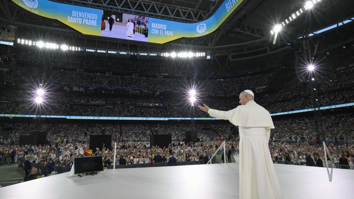 Las mejores imágenes del Papa en el Bernabéu