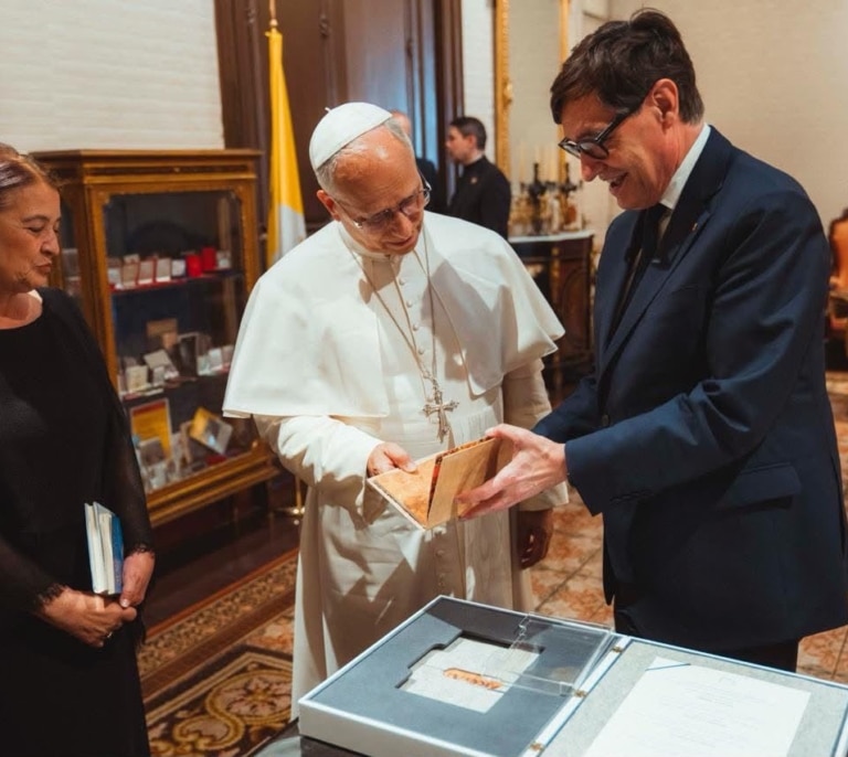 Salvador Illa agradece al Papa León XIV su "sensibilidad hacia Cataluña" en una audiencia privada en Barcelona