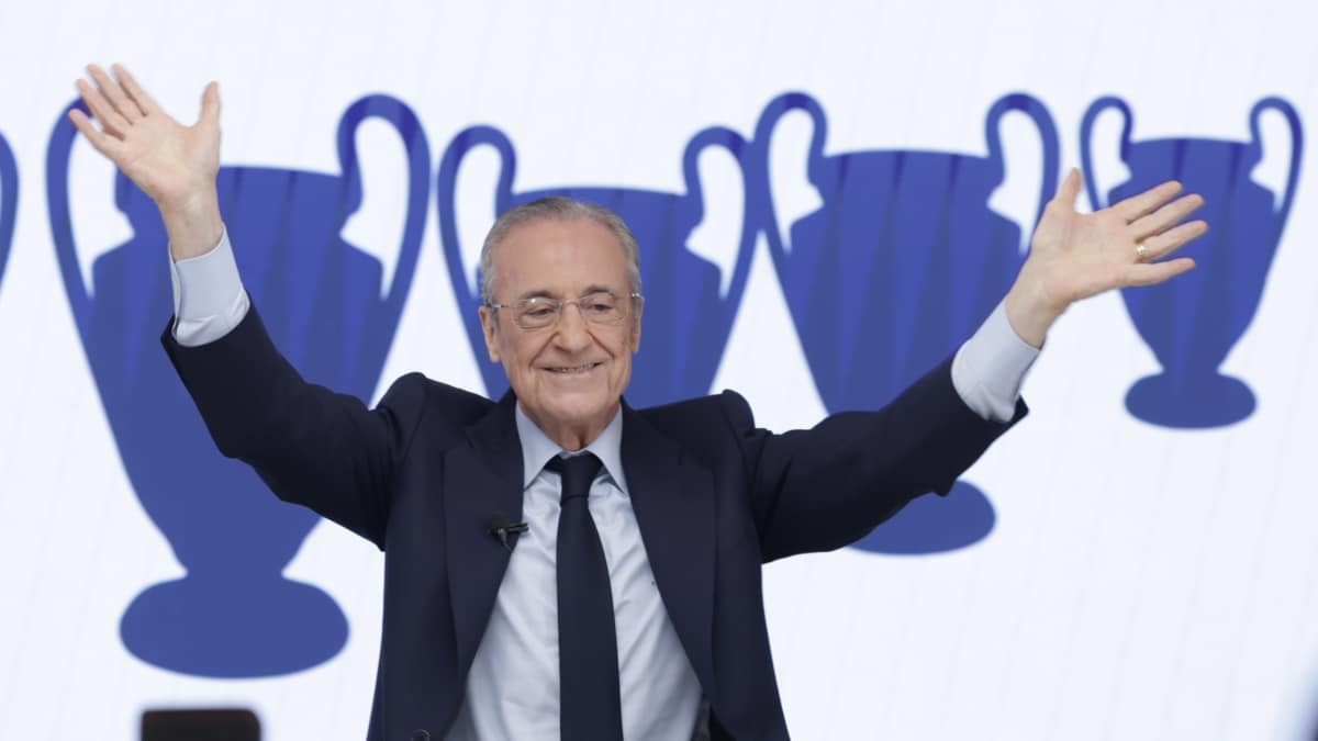 Florentino Pérez tras ganar las elecciones a la presidencia del Real Madrid.
