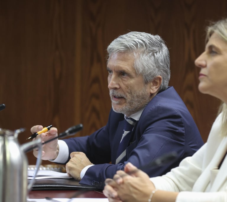 Marlaska se distancia de la directora de la Guardia Civil y dice que no recuerda si le dijo que se reunió con Leire Díez o "con una persona del PSOE"