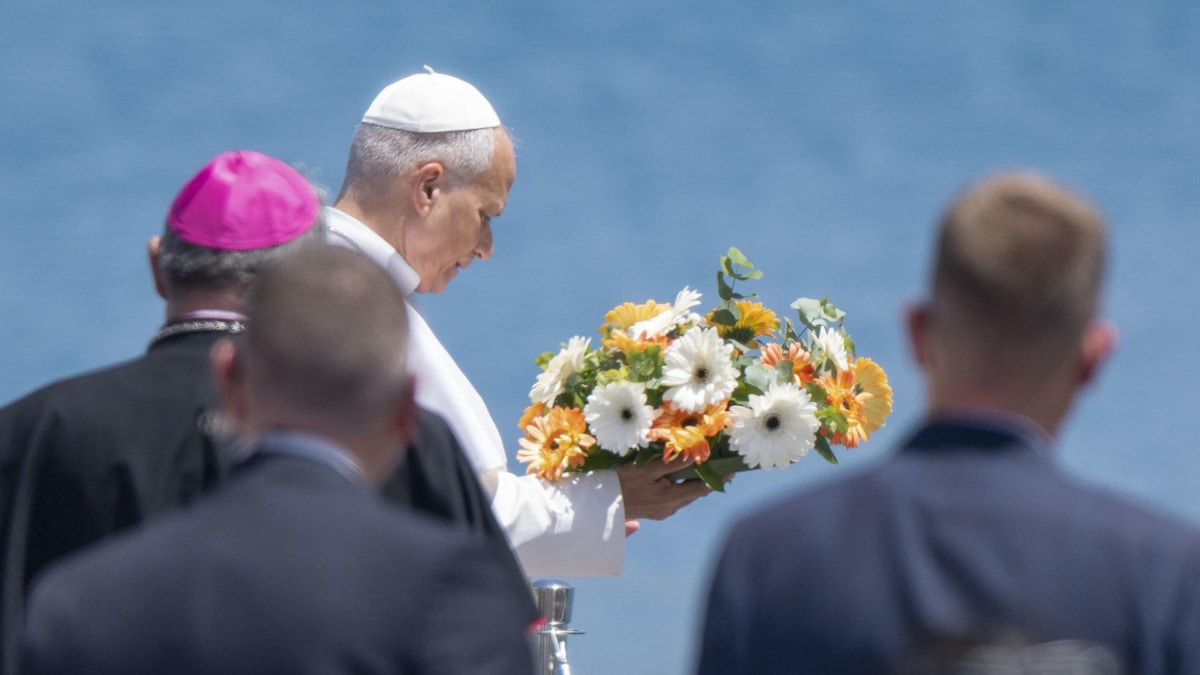 El papa León XIV en su encuentro con inmigrantes en Canarias