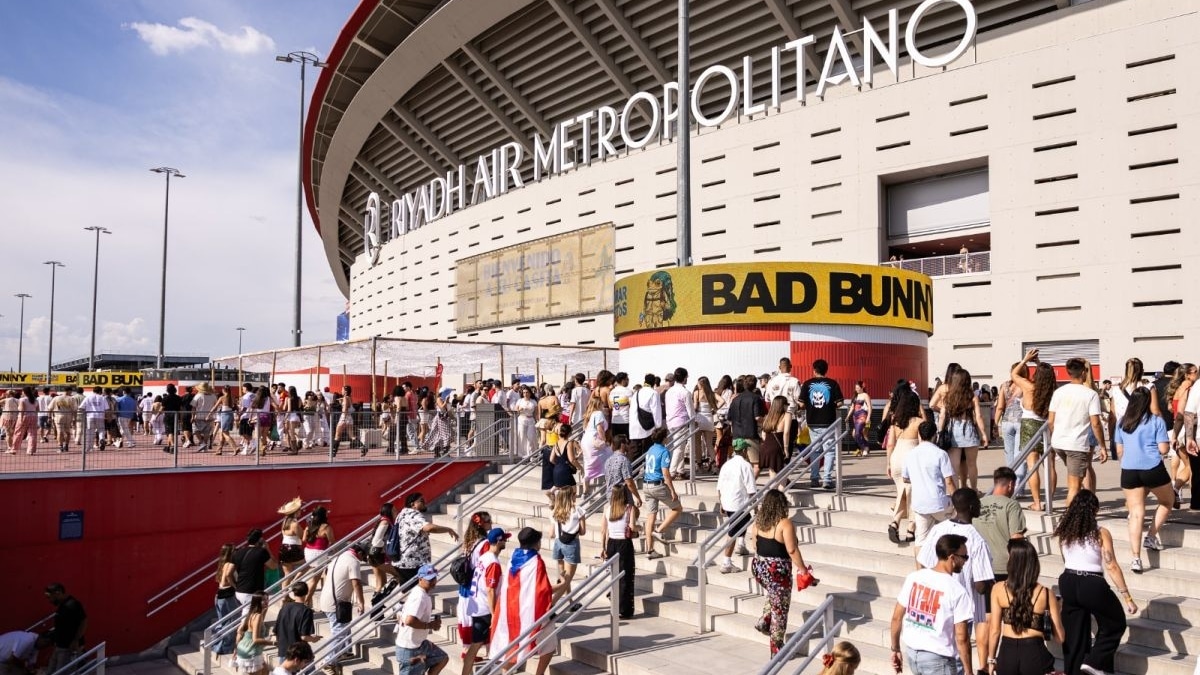 El impacto económico en Madrid de la residencia de Bad Bunny en el Riyadh Air Metropolitano superaría los 200 millones de euros
