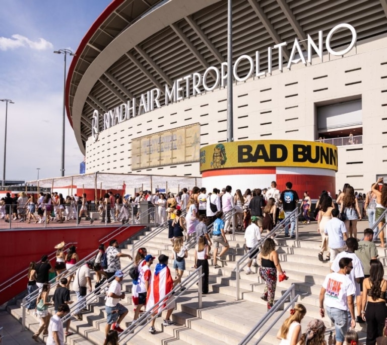 El impacto económico en Madrid de la residencia de Bad Bunny en el Riyadh Air Metropolitano superaría los 200 millones de euros