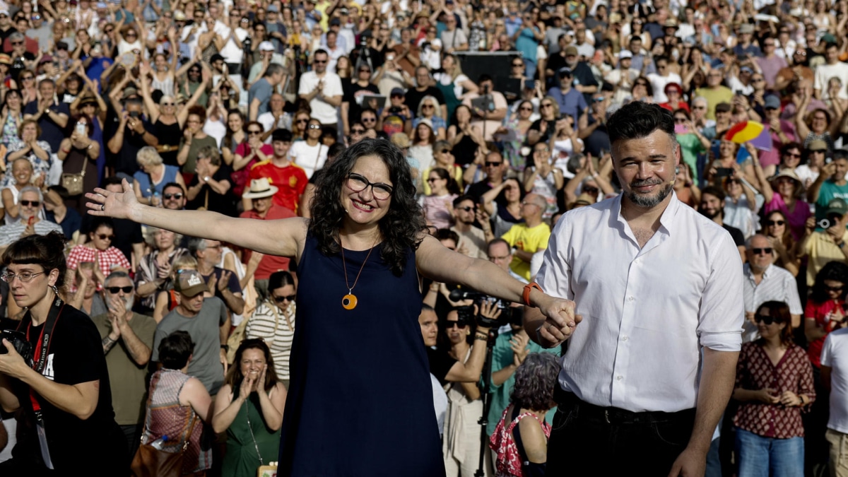 Rufián y Mónica Oltra reclaman una izquierda unida ante el próximo ciclo electoral: “No unirnos sería negligente”
