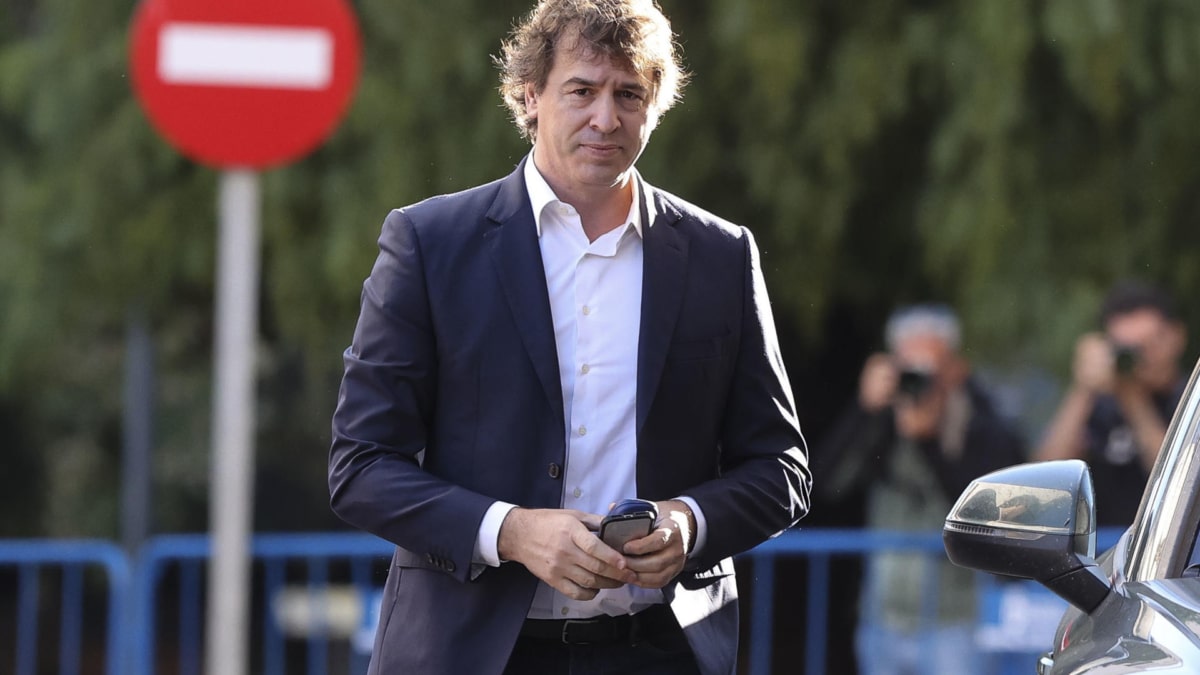 David Sánchez llega a la última sesión del juicio en Badajoz.