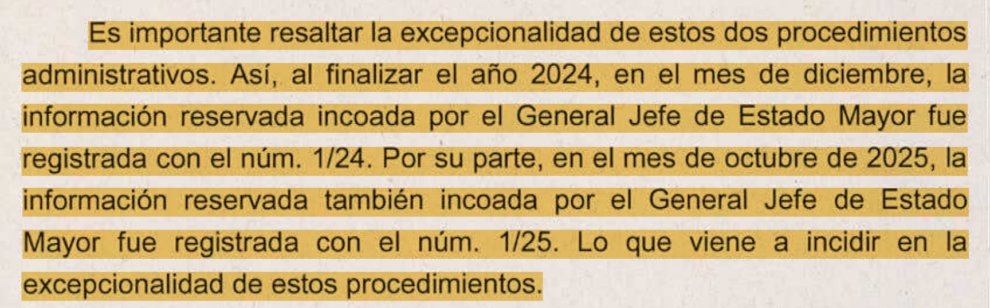 Informe de la UCO relativo a las informaciones reservadas