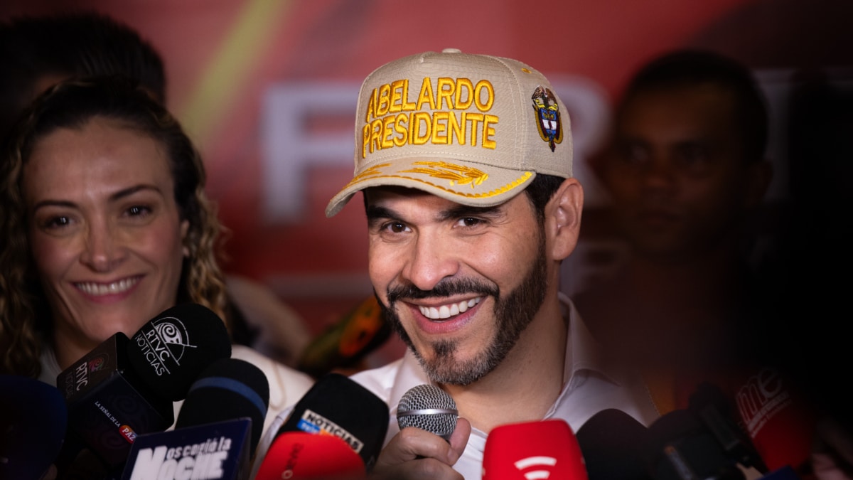 Abelardo de la Espriella, candidato a la Presidencia de Colombia en Medellín.
