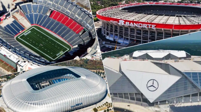 Estos son los 16 estadios que albergarán el Mundial 2026