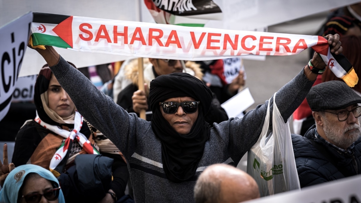 Saharaui en una manifestación en Madrid, en una imagen de archivo