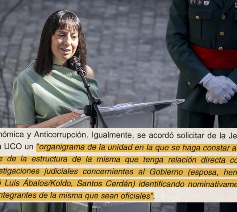 La directora de la Guardia Civil pidió tener identificados a los oficiales de la UCO que investigaban lo "concerniente al Gobierno"