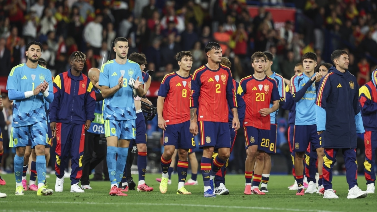 Imagen de los jugadores de la selección en su último partido en casa antes del Mundial