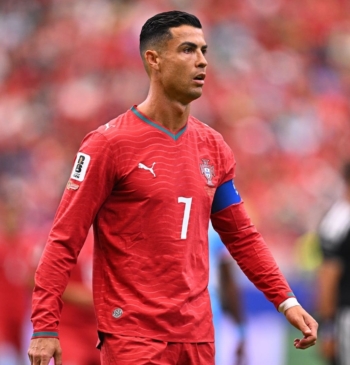 Imagen de Cristiano Ronaldo ayer frente a RD Congo