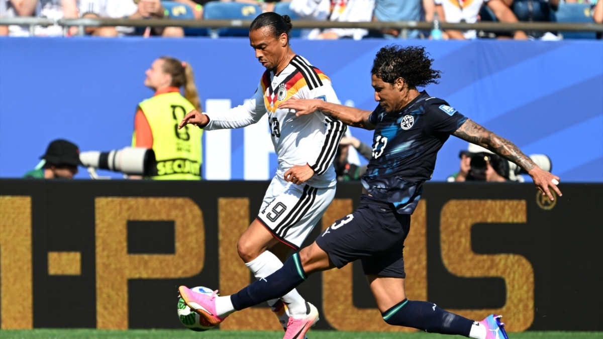 Leroy Sané en el partido de ayer contra Paraguay