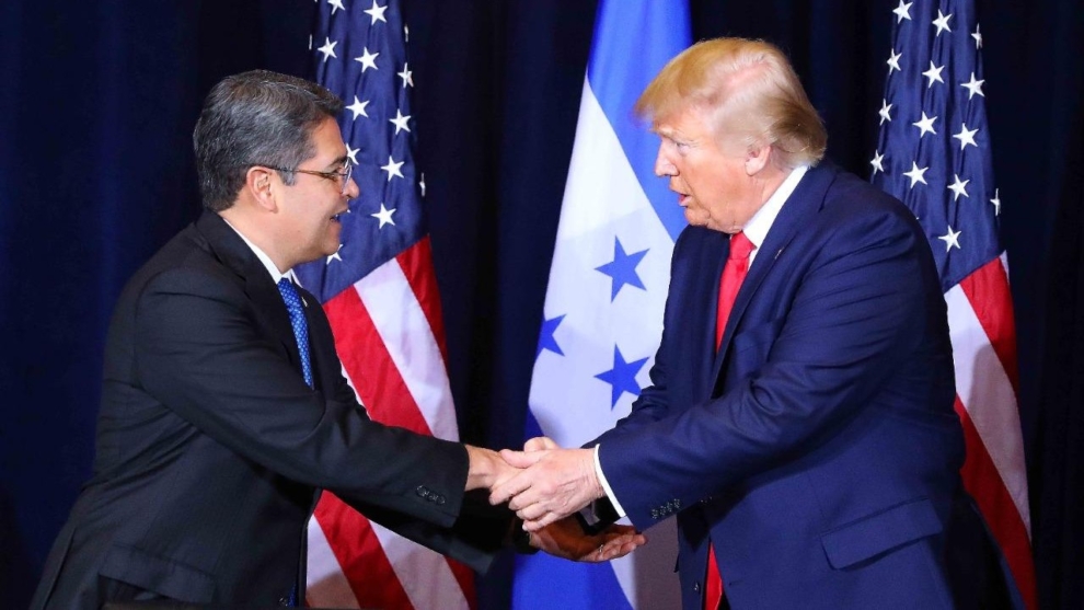 Donald Trump y Juan Orlando Gómez