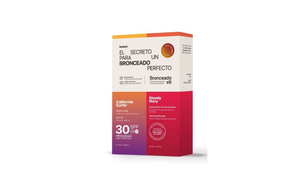 pack de bronceado de Kream