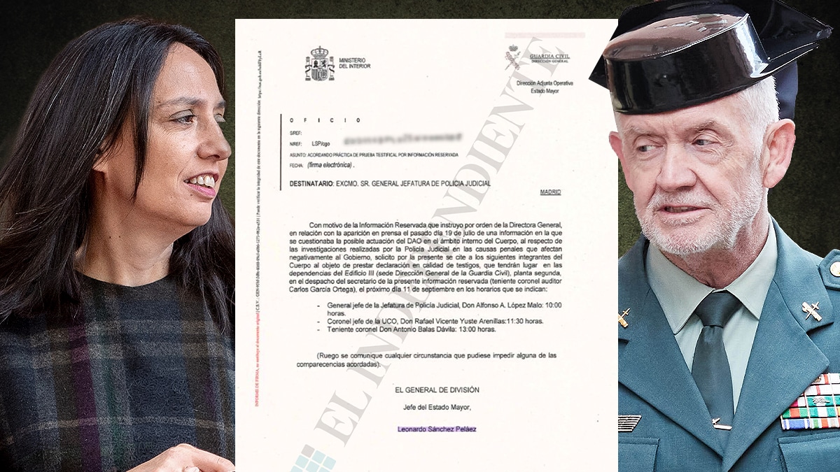 El documento que demuestra que la directora general desató una caza de brujas en la cúpula de la Guardia Civil