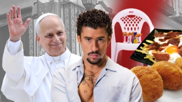 Amén, pollo frito y 'reggaetón': la surrealista propuesta de los restaurantes para los seguidores del papa y Bad Bunny