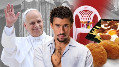 Amén, pollo frito y 'reggaetón': la surrealista propuesta de los restaurantes para los seguidores del papa y Bad Bunny