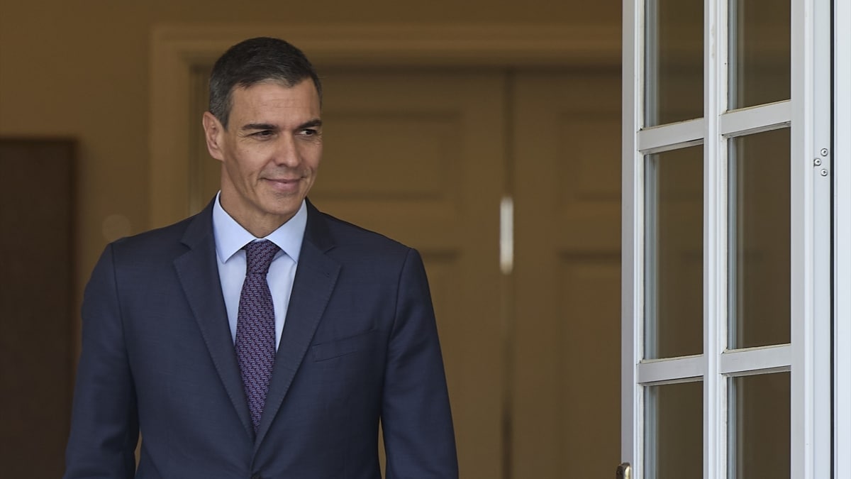 El presidente del Gobierno, Pedro Sánchez, en el Palacio de La Moncloa