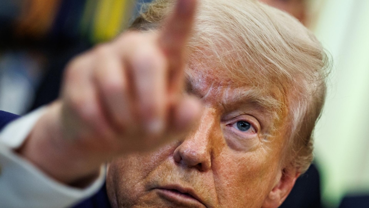Donald Trump, presidente de EEUU, en una comparecencia en el Despacho Oval.