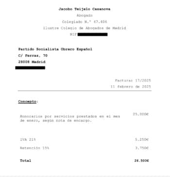 El PSOE contrató al abogado de las cloacas por 25.000 euros al [...]