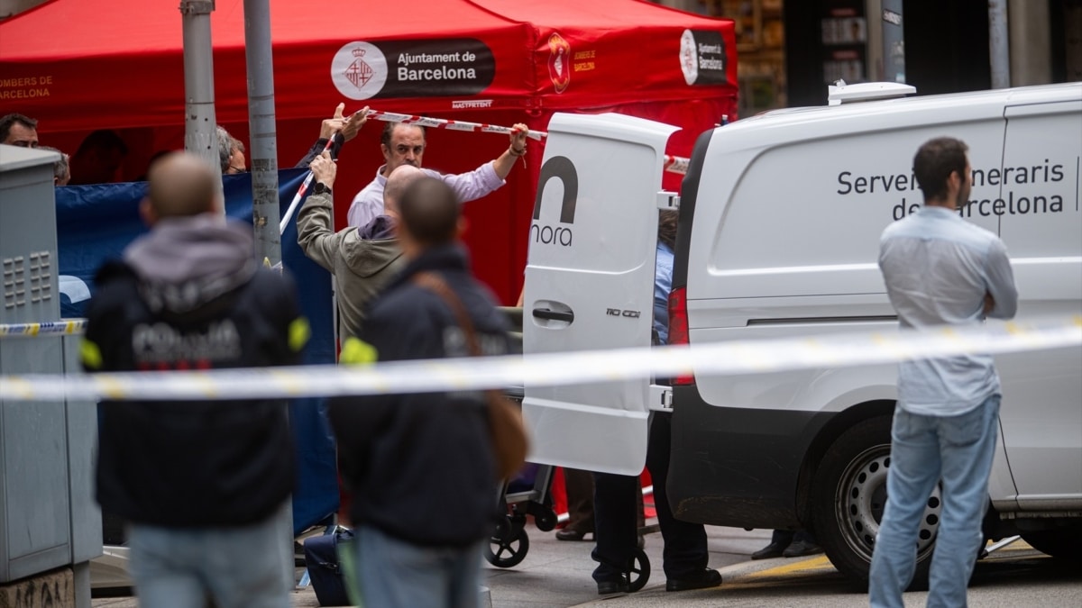 Zona acordonada por los Mossos d'Esquadra