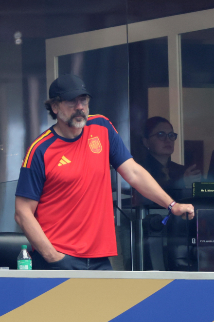 Javier Bardem en el partido de octavos de final del Mundial entre Portugal y España