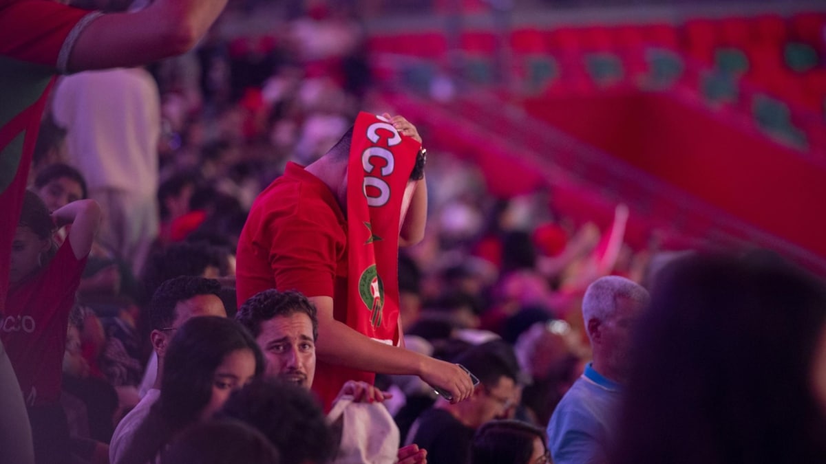 Aficionados de Marruecos durante el partido contra Países Bajos