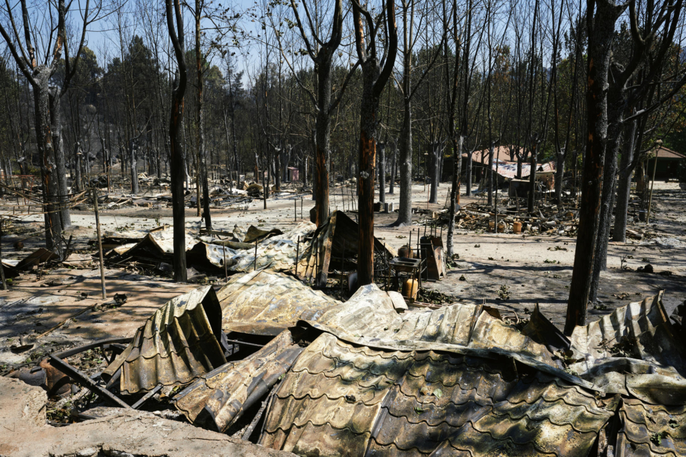 Los destrozos del incendio en Ávila