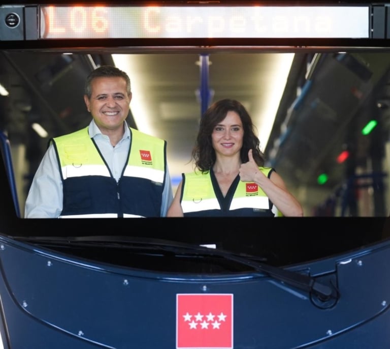 Ayuso presenta los nuevos trenes automáticos de la Línea 6 del Metro