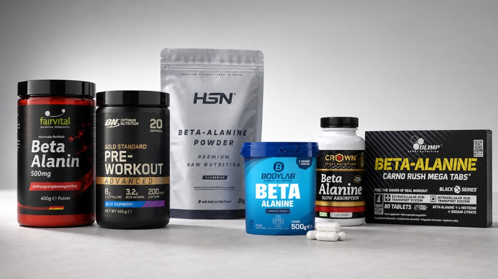 Compara las mejores marcas de Beta Alanina: precio por gramo, pureza y certificaciones de calidad