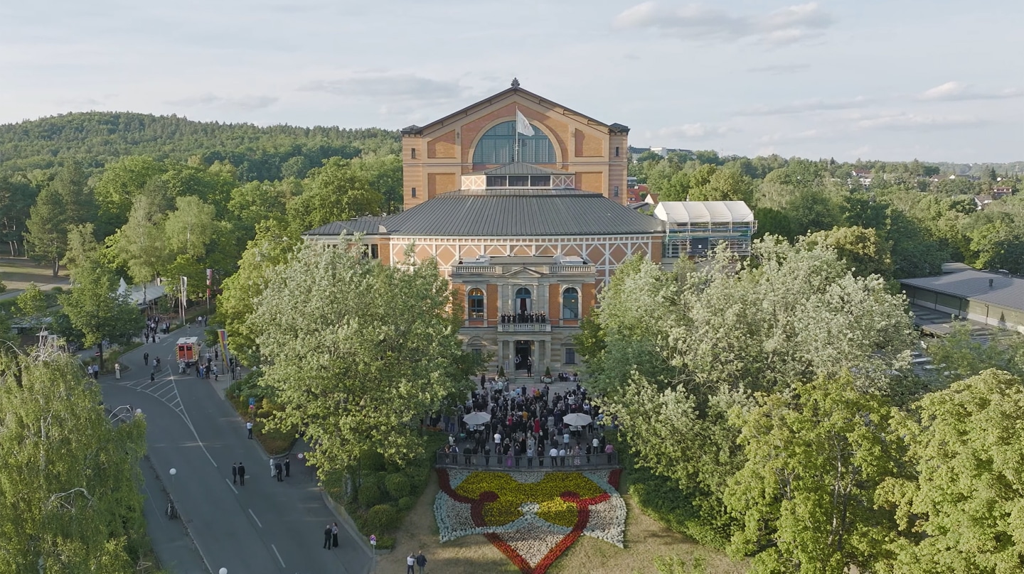 Imagen del Festspielhaus de Bayreuth, donde cada verano se celebra el célebre Festival de Bayreuth.