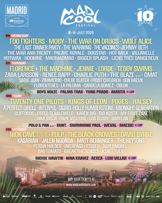 Cartel completo del Mad Cool 2026