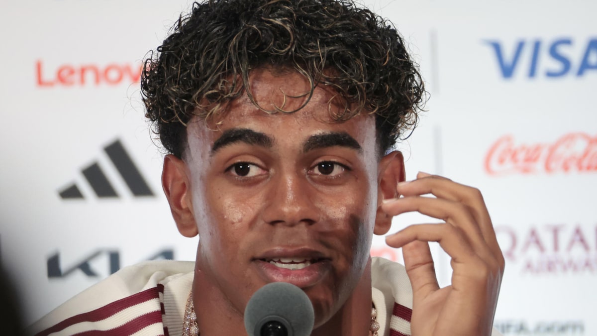 Lamine Yamal, en la concentración de la selección española.