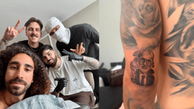 Cucurella cumple su promesa y se tatúa la cara de Luis de la Fuente