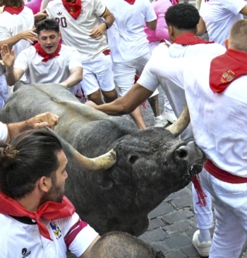 El quinto encierro de los Sanfermines deja un herido con una cornada [...]