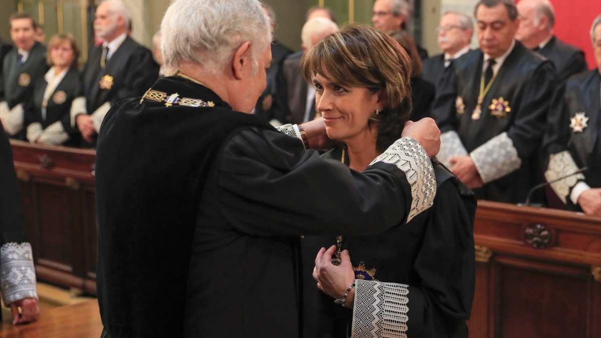 La toma de posesión de Dolores Delgado como nueva Fiscal General del Estado, junto con el magistrado Cándido Conde-Pumpido