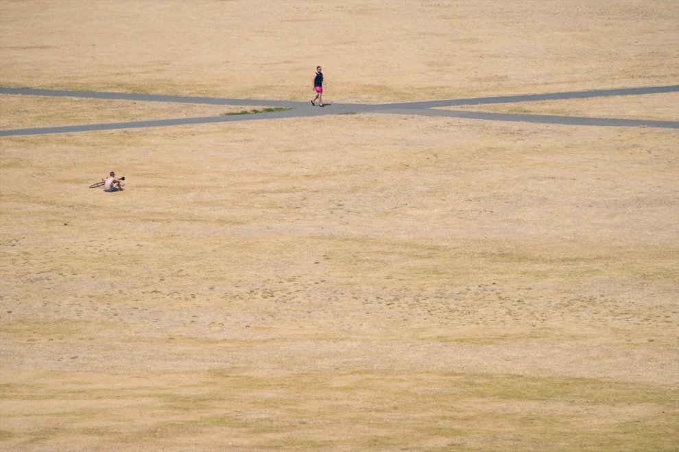 Greenwich Park, seco en 2022, los parques no necesitaban riego.