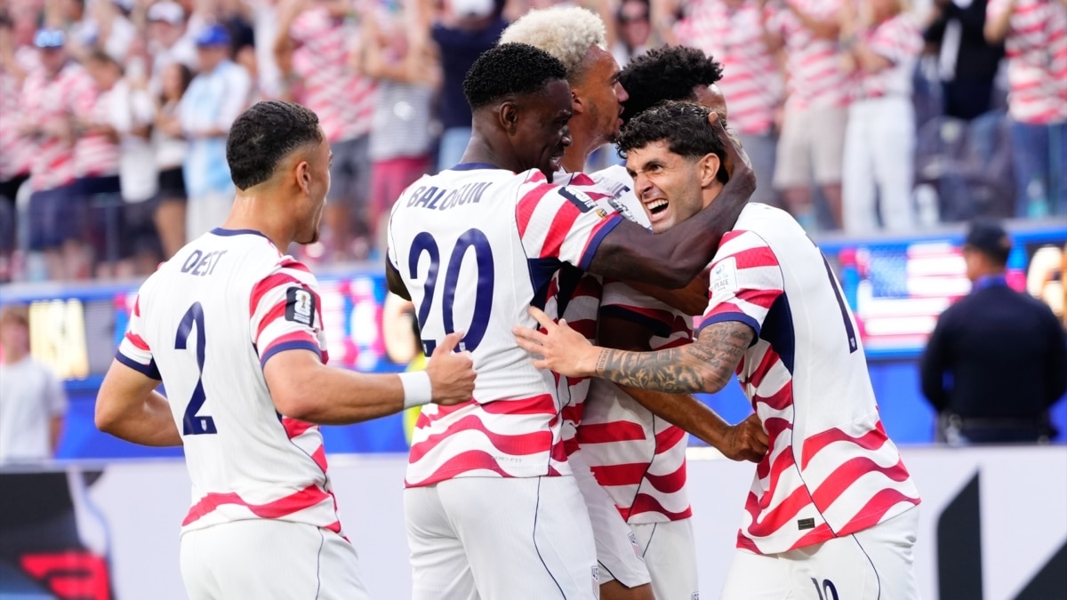 Estados Unidos celebrando un gol durante el Mundial 2026