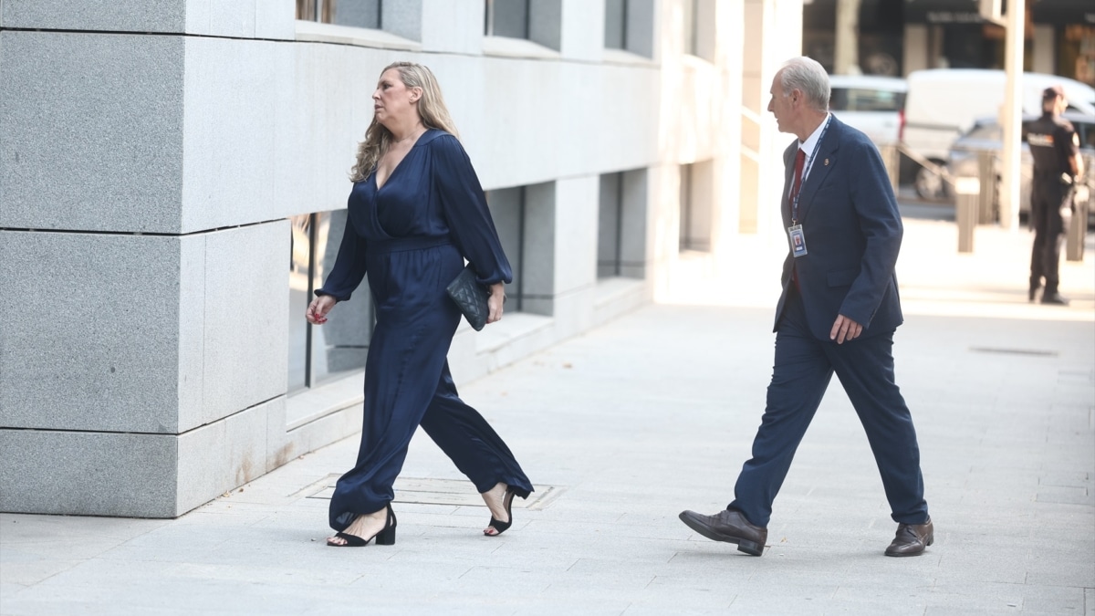 La periodista Patricia Espinar, a su llegada a la Audiencia Nacional, a 7 de julio de 2026.