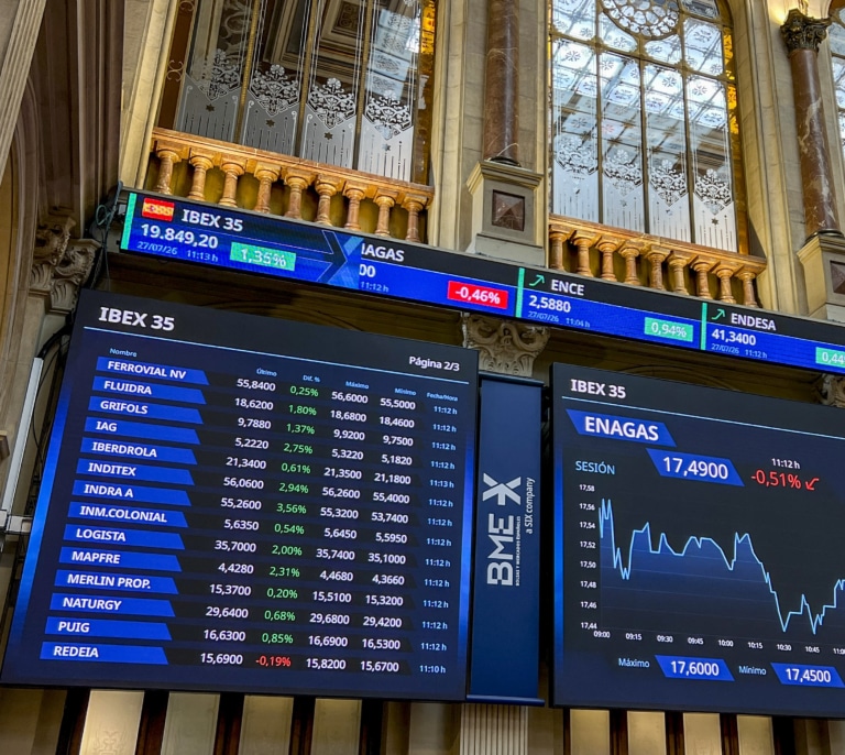 Los bancos empujan al Ibex y se ponen las botas en bolsa con subidas de más de un 6% en una semana