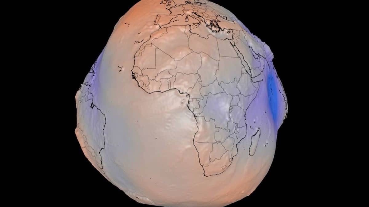 Imagen del geoide de la NASA