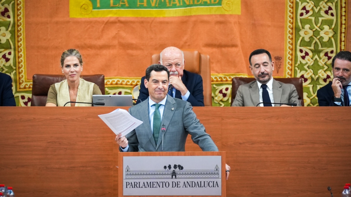 El presidente de Andalucía, Juanma Moreno,