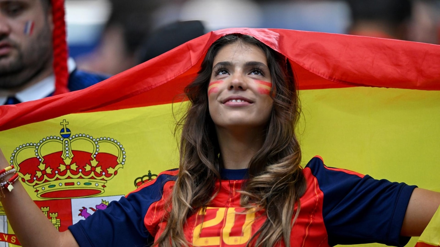 Una seguidora de la selección española en la semifinal contra Francia, en Dallas.
