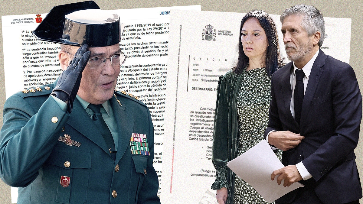 Imagen del Comandante Pérez Cobos, Mercedes González y Marlaska