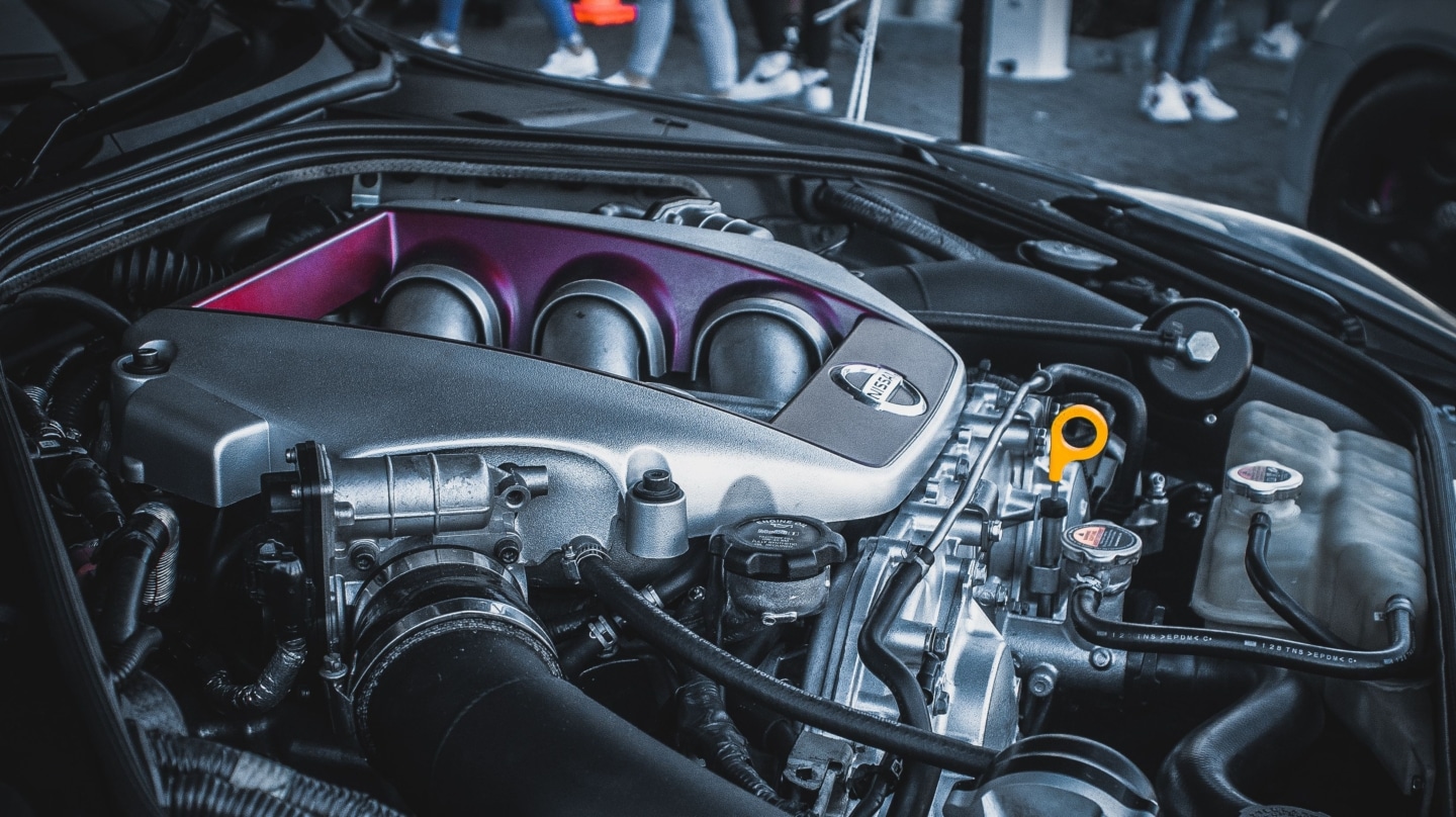 Motor eléctrico de un vehículo Nissan.