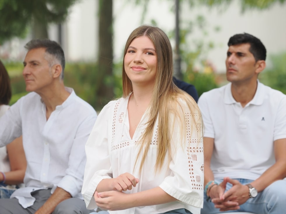 La Infanta Sofía, durante una visita a una de las actividades educativas en el Monasterio de Cogullada, a 8 de julio de 2026, en Zaragoza, Aragón (España). La Infanta entregará esta tarde la primera edición de las ayudas “Docentes Referentes” de la Fundación Ibercaja, en su 150º aniversario, en la que cinco docentes serán reconocidos por su excelencia en liderazgo educativo, sostenibilidad, inclusión, investigación educativa y educación integral para la salud. Ramón Comet / Europa Press 08 JULIO 2026;INFANTA;EDUCACIÓN;DOCENCIA; 08/7/2026