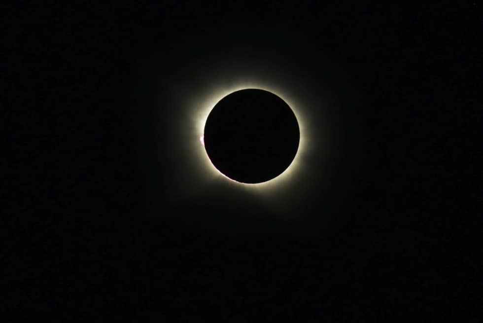 YEBES (GUADALAJARA), 12/08/2026.- Eclipse solar visto desde la localidad de Yebes, Guadalajara. EFE/Ismael Herrero