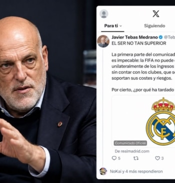 Tebas aprovecha el comunicado del Real Madrid para reprochar al club su [...]